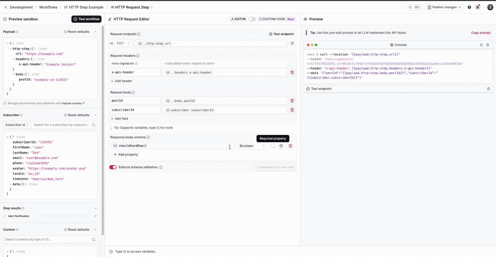 Injecting workflow context