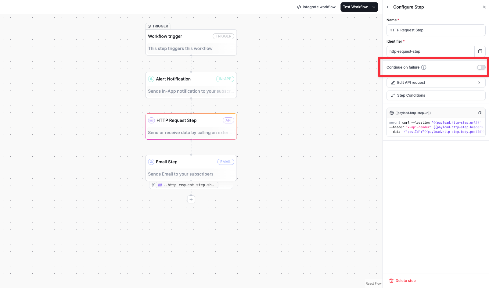Continuing or stopping workflow execution